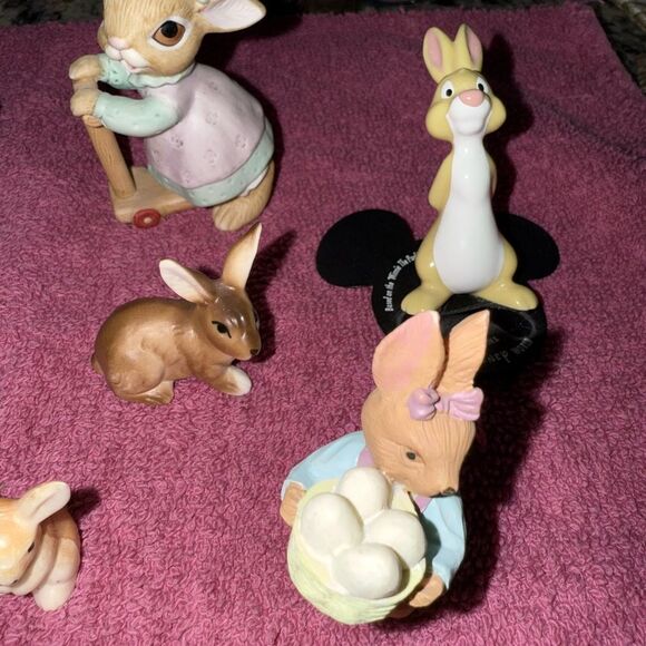 White and Brown Small  Easter Bunny decor Collection - Picture 4 of 4